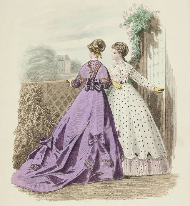Framed Print : Bow-Bells, Paris Fashions, 1868. Creator: Unknown Framed Print : Bow-Bells, Paris Fashions, 1868. Creator: Unknown