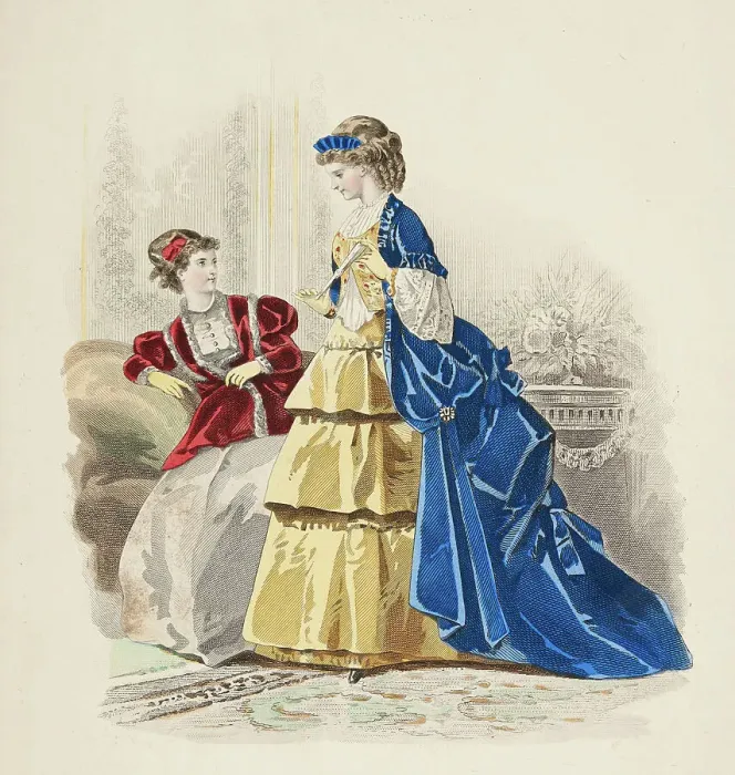Framed Print : Bow-Bells, Paris Fashions, 1869. Creator: Unknown Framed Print : Bow-Bells, Paris Fashions, 1869. Creator: Unknown