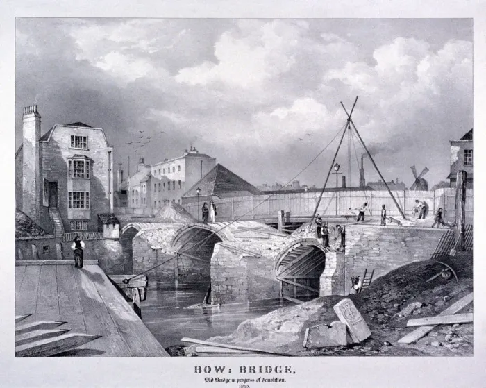 Framed Print : Bow Bridge, Bow, Poplar, London, 1835 Framed Print : Bow Bridge, Bow, Poplar, London, 1835