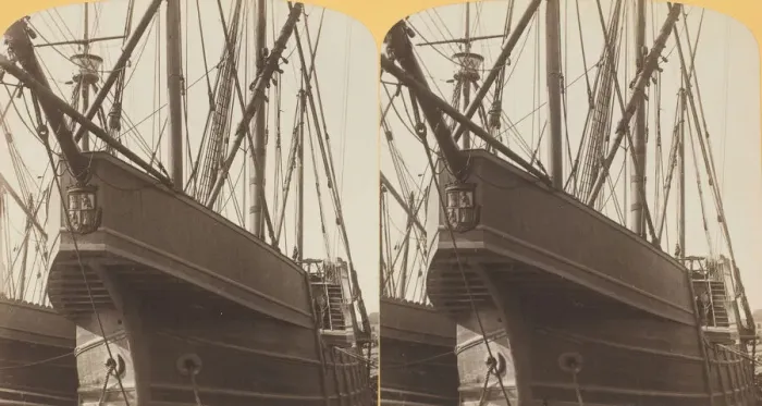 Framed Print : Under the Bow of the Caravel Santa Maria, 1887 / 93. Creator: Henry Hamilton Bennett Framed Print : Under the Bow of the Caravel Santa Maria, 1887 / 93. Creator: Henry Hamilton Bennett