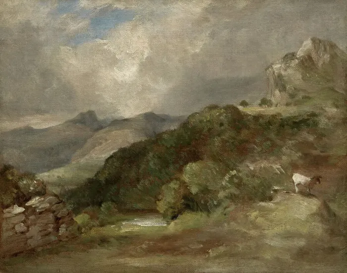 Framed Print : Bow Fell, Cumberland, 1807. Creator: John Constable Framed Print : Bow Fell, Cumberland, 1807. Creator: John Constable