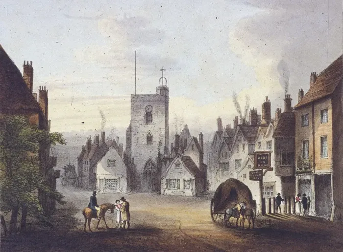 Framed Print : Bow, Poplar, London, 1783 Framed Print : Bow, Poplar, London, 1783