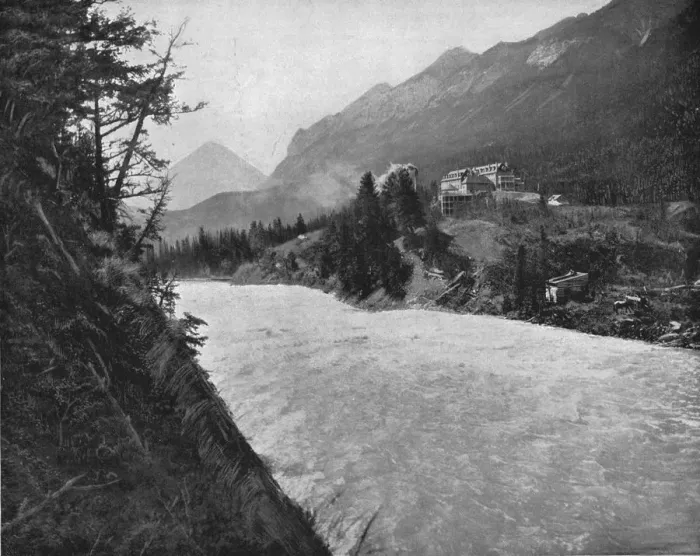 Framed Print : Bow River Rapids, Banff, North West Territories, Canada, c1900. Creator: Unknown Framed Print : Bow River Rapids, Banff, North West Territories, Canada, c1900. Creator: Unknown