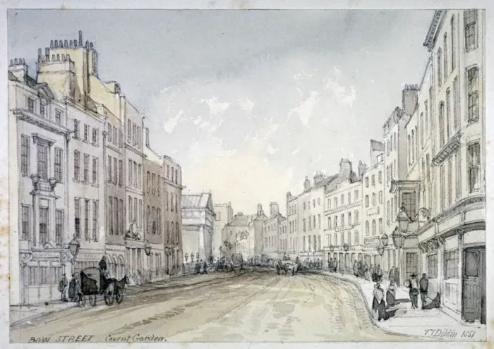 Framed Print : Bow Street, Westminster, London, 1851. Artist: Thomas Colman Dibdin Framed Print : Bow Street, Westminster, London, 1851. Artist: Thomas Colman Dibdin