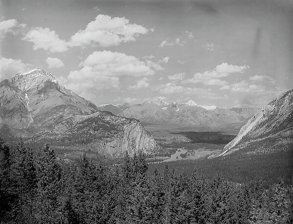 Down Bow Valley from Upper Spring, Banff, Alberta, c1902. Creator: Unknown