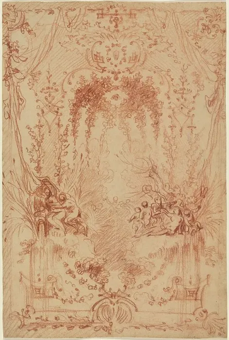 Framed Print : The Bower, c. 1716. Creator: Jean-Antoine Watteau Framed Print : The Bower, c. 1716. Creator: Jean-Antoine Watteau