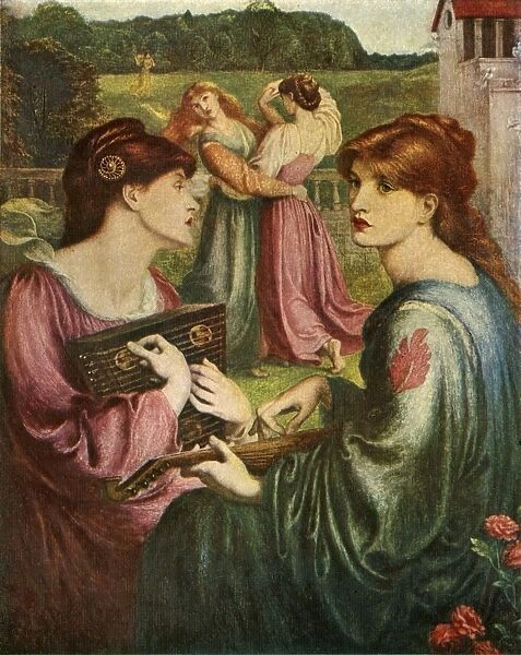 The Bower Meadow Dante Gabriel Rossetti Painting Vintage Poster Wall Decor