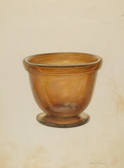 Framed Print : Bowl, 1935  /  1942. Creator: Van Silvay
