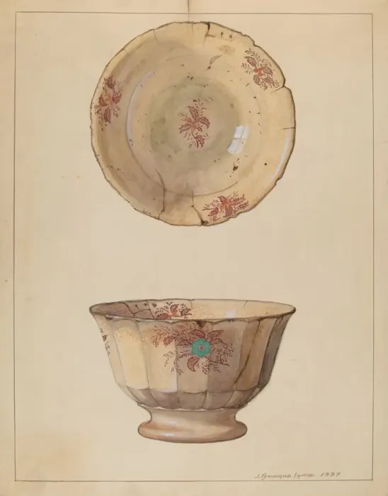 Framed Print : Bowl, 1937. Creator: J. Howard Iams Framed Print : Bowl, 1937. Creator: J. Howard Iams