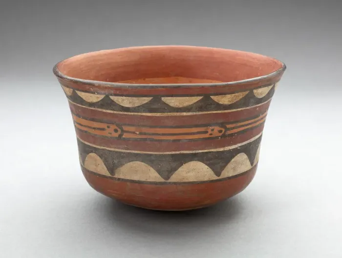 Framed Print : Bowl with Abstract Motif, Possibly Representing a Serpent, 180 B. C. / A. D. 500 Framed Print : Bowl with Abstract Motif, Possibly Representing a Serpent, 180 B. C. / A. D. 500