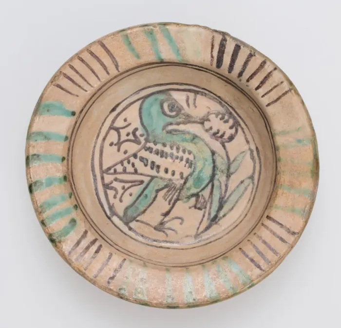 Framed Print : Bowl with Bird, Central Italian, ca. 1300. Creator: Unknown Framed Print : Bowl with Bird, Central Italian, ca. 1300. Creator: Unknown