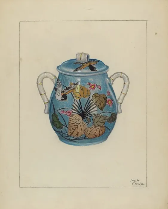 Framed Print : Bowl, c. 1937. Creator: Hugh Clarke Framed Print : Bowl, c. 1937. Creator: Hugh Clarke