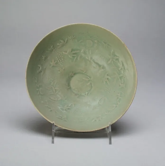 Framed Print : Bowl with Chidren Playing amid Hibiscus and Grapes, Korea, Goryeo dynasty Framed Print : Bowl with Chidren Playing amid Hibiscus and Grapes, Korea, Goryeo dynasty