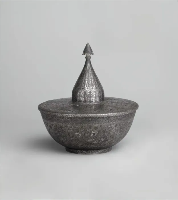 Framed Print : Bowl with Cover, Iran, 19th century. Creator: Unknown Framed Print : Bowl with Cover, Iran, 19th century. Creator: Unknown