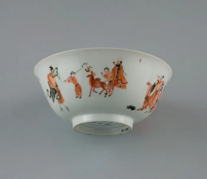 Framed Print : Bowl with Daoist Immortals, Qing dynasty (1644-1911), Qianlong reign mark and period Framed Print : Bowl with Daoist Immortals, Qing dynasty (1644-1911), Qianlong reign mark and period