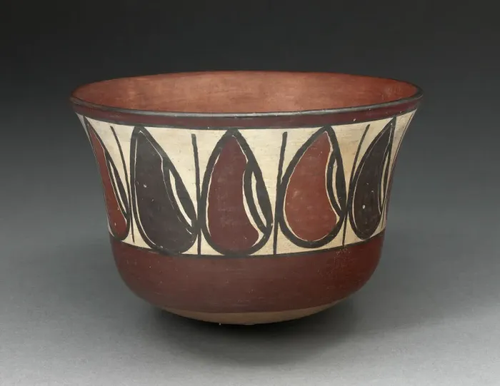 Framed Print : Bowl Depicting Band of Abstract Beans or Seeds, 180 B. C. / A. D. 500. Creator: Unknown Framed Print : Bowl Depicting Band of Abstract Beans or Seeds, 180 B. C. / A. D. 500. Creator: Unknown