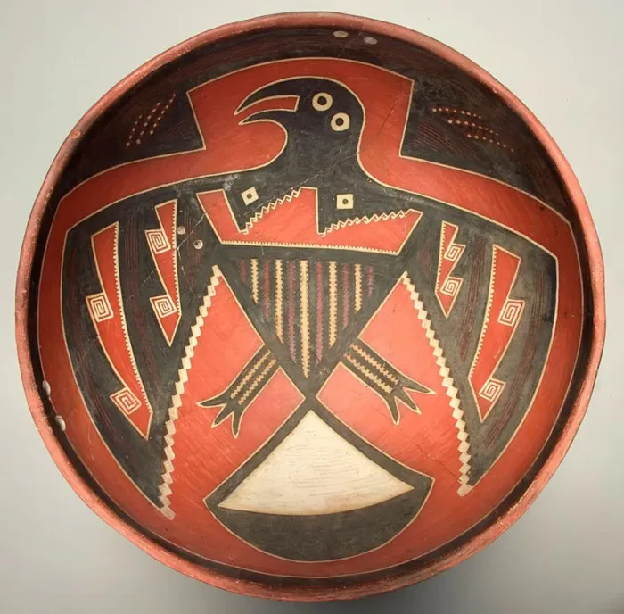 Framed Print : Bowl Depicting a Bird with Outstretched Wings, 1300 / 1400. Creator: Unknown Framed Print : Bowl Depicting a Bird with Outstretched Wings, 1300 / 1400. Creator: Unknown