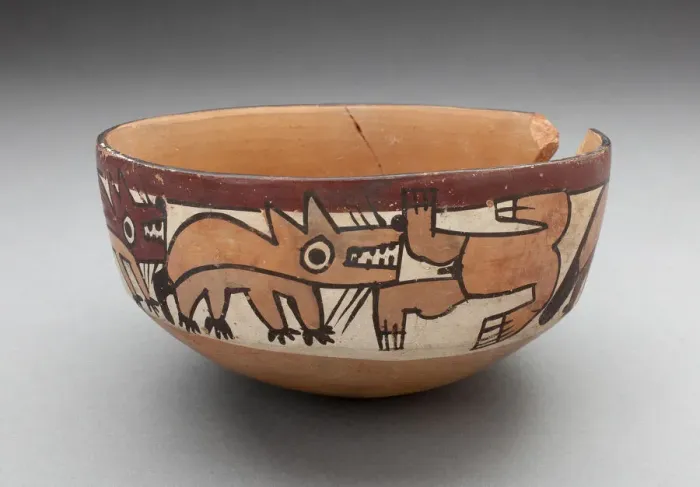 Framed Print : Bowl Depicting Coyotes Attacking Human, 180 B. C. / A. D. 500. Creator: Unknown Framed Print : Bowl Depicting Coyotes Attacking Human, 180 B. C. / A. D. 500. Creator: Unknown