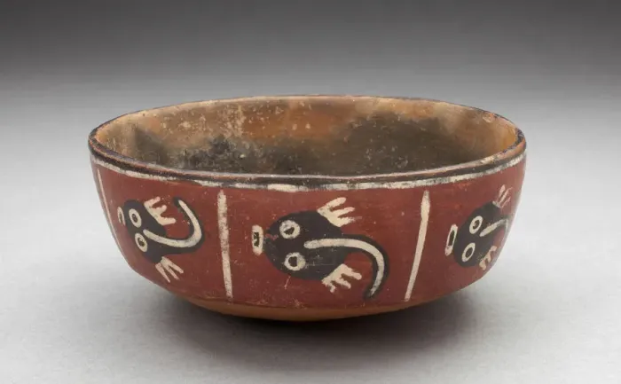 Framed Print : Bowl Depicting Row of Abstract Figures, Possibly Tadpoles, 180 B. C. / A. D. 500 Framed Print : Bowl Depicting Row of Abstract Figures, Possibly Tadpoles, 180 B. C. / A. D. 500