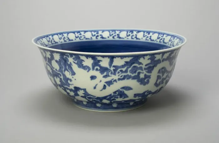 Framed Print : Bowl with Dragons, Peony Scrolls, and Band of Lingzhi Framed Print : Bowl with Dragons, Peony Scrolls, and Band of Lingzhi