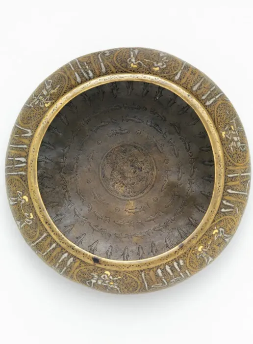 Framed Print : Bowl with Figural Imagery, Iran, second half 14th century. Creator: Unknown