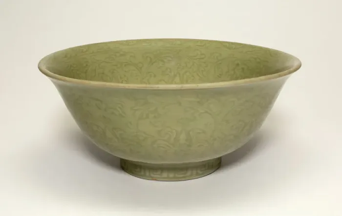 Framed Print : Bowl with Floral and Leaf Sprays, Ming dynasty (1368-1644). Creator: Unknown Framed Print : Bowl with Floral and Leaf Sprays, Ming dynasty (1368-1644). Creator: Unknown