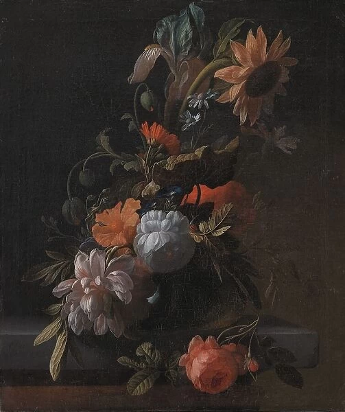 A Bowl of Flowers, 1672-1708. Creator: Elias Van Den Broeck