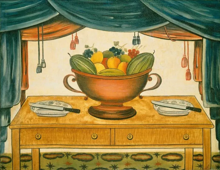 Framed Print : Bowl of Fruit, c. 1830. Creator: Unknown Framed Print : Bowl of Fruit, c. 1830. Creator: Unknown