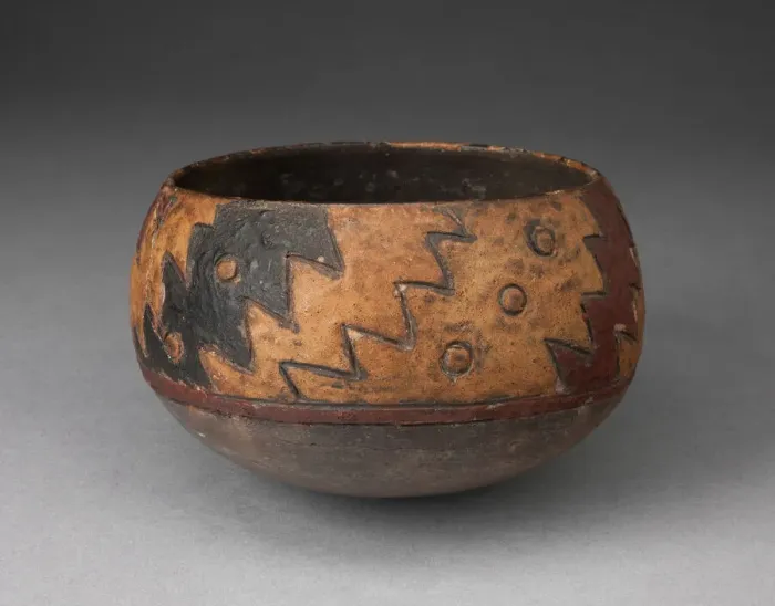 Framed Print : Bowl with Incised and Painted Zigzag Motif, 650 / 150 B. C. Creator: Unknown Framed Print : Bowl with Incised and Painted Zigzag Motif, 650 / 150 B. C. Creator: Unknown