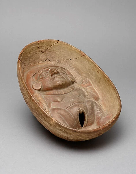 Bowl with Molded Nude Female Figure in the Interior, 100 B. C.  /  A. D. 500. Creator: Unknown