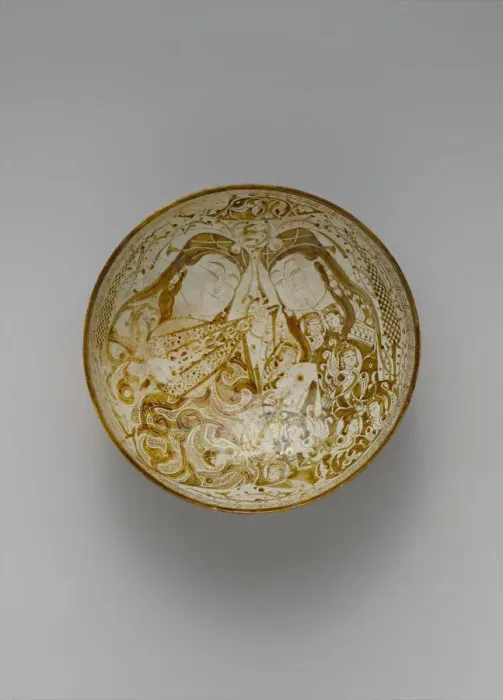 Framed Print : Bowl with Musicians in a Garden, Iran, late 12th-early 13th century. Creator: Unknown Framed Print : Bowl with Musicians in a Garden, Iran, late 12th-early 13th century. Creator: Unknown