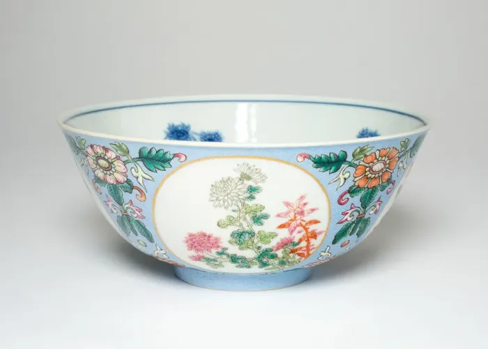 Framed Print : Bowl with Peonies and Chrysanthemums, Qing dynasty (1644-1911) Framed Print : Bowl with Peonies and Chrysanthemums, Qing dynasty (1644-1911)