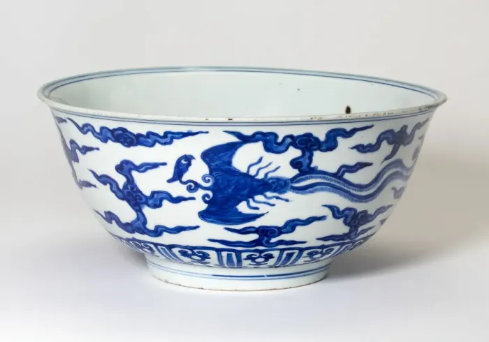 Framed Print : Bowl with Phoenixes, Ming dynasty (1368-1644). Creator: Unknown Framed Print : Bowl with Phoenixes, Ming dynasty (1368-1644). Creator: Unknown