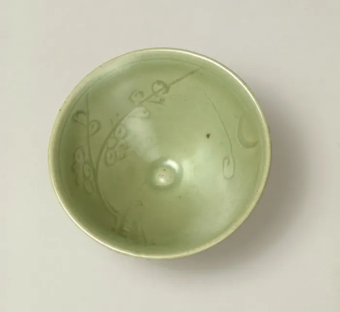 Framed Print : Bowl with plum, moon and cloud design, 1200s. Creator: Unknown Framed Print : Bowl with plum, moon and cloud design, 1200s. Creator: Unknown