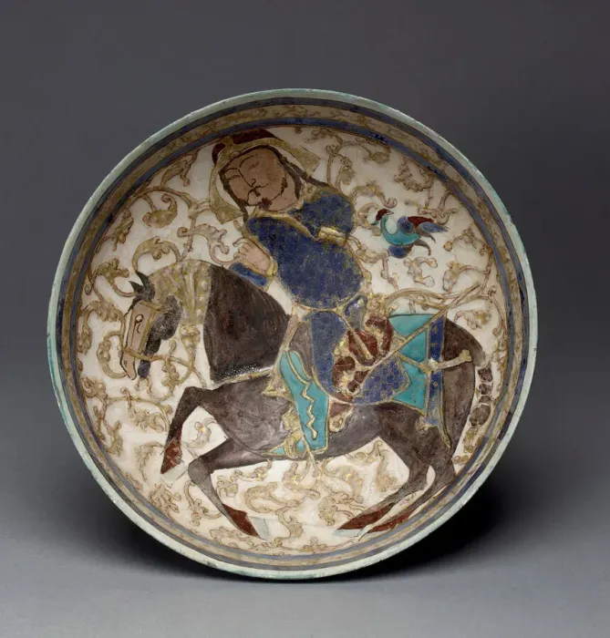 Framed Print : Bowl with Prince on Horseback, Iran, 12th-13th century. Creator: Unknown Framed Print : Bowl with Prince on Horseback, Iran, 12th-13th century. Creator: Unknown