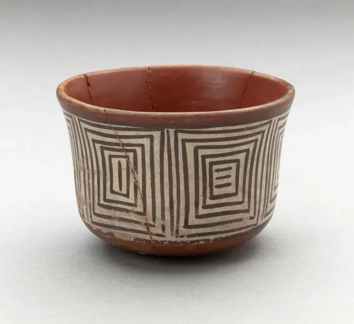 Framed Print : Bowl with Repeated Concentric Squared Motifs, 180 B. C. / A. D. 500. Creator: Unknown Framed Print : Bowl with Repeated Concentric Squared Motifs, 180 B. C. / A. D. 500. Creator: Unknown