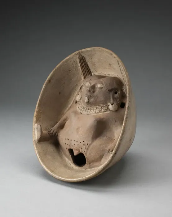 Framed Print : Bowl with Sculpted Female Figure with Splayed Legs in Interior, 100 B. C. / A. D. 500 Framed Print : Bowl with Sculpted Female Figure with Splayed Legs in Interior, 100 B. C. / A. D. 500