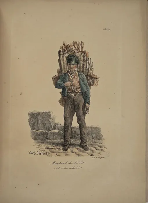 Framed Print : Bowl seller. From the Series Cris de Paris (The Cries of Paris), 1815. Creator: Vernet, Carle (1758-1836). Bowl seller. From the Series Cris de Paris (The Cries of Paris), 1815. Creator: Vernet, Carle (1758-1836) Framed Print : Bowl seller. From the Series Cris de Paris (The Cries of Paris), 1815. Creator: Vernet, Carle (1758-1836). Bowl seller. From the Series Cris de Paris (The Cries of Paris), 1815. Creator: Vernet, Carle (1758-1836)
