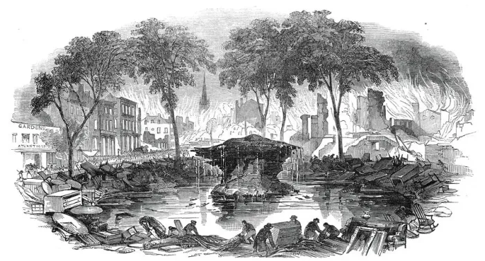 Framed Print : The Bowling-Green, and Broadway, 1845. Creator: Unknown Framed Print : The Bowling-Green, and Broadway, 1845. Creator: Unknown