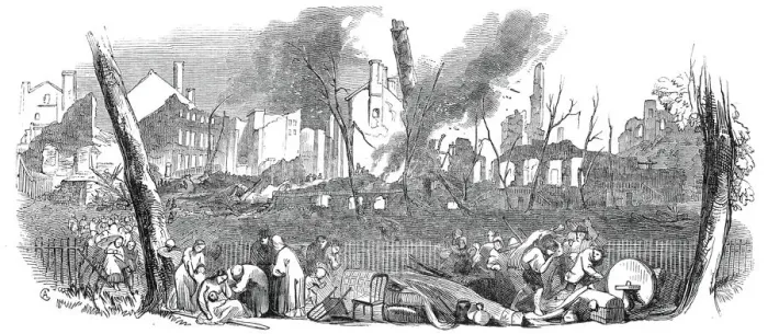 Framed Print : The Bowling-Green and Marketfield-Street, 1845. Creator: Unknown Framed Print : The Bowling-Green and Marketfield-Street, 1845. Creator: Unknown
