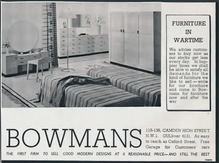 Framed Print : Bowmans advertisement, 1942 Framed Print : Bowmans advertisement, 1942