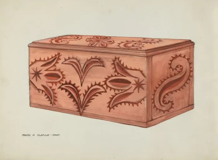 Framed Print : Box, c. 1937. Creator: Majel G. Claflin Framed Print : Box, c. 1937. Creator: Majel G. Claflin