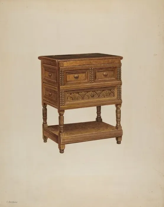 Framed Print : Box Desk, c. 1938. Creator: Leo Drozdoff Framed Print : Box Desk, c. 1938. Creator: Leo Drozdoff