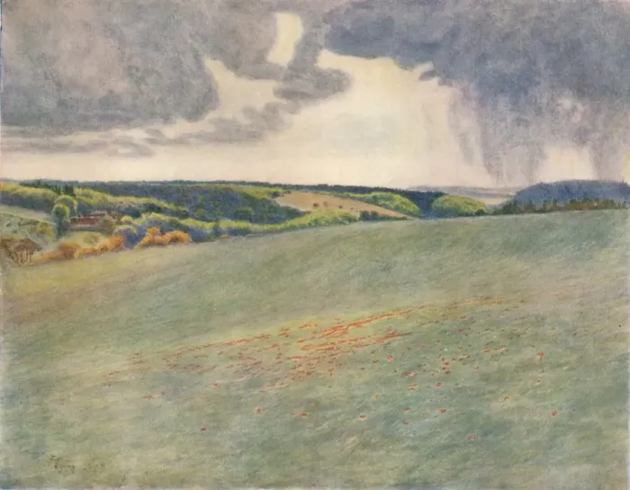 Framed Print : Box Hill and Ranmore from Tot Hill, 1913, (1914). Artist: Jamess Ogilvy Framed Print : Box Hill and Ranmore from Tot Hill, 1913, (1914). Artist: Jamess Ogilvy