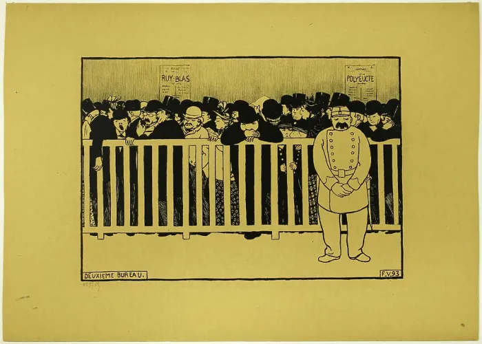 Framed Print : Box Office, 1893, published 1894. Creator: Félix Vallotton Framed Print : Box Office, 1893, published 1894. Creator: Félix Vallotton