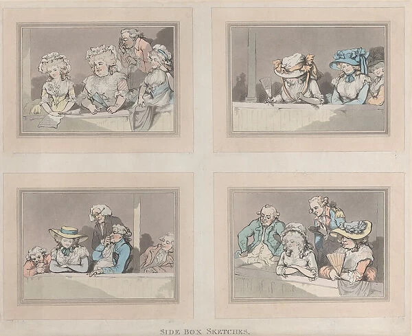 Side Box Sketches, June 5, 1786. Creator: Samuel Alken