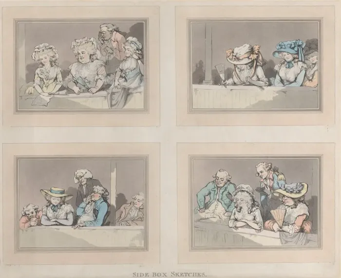 Framed Print : Side Box Sketches, June 5, 1786. Creator: Samuel Alken Framed Print : Side Box Sketches, June 5, 1786. Creator: Samuel Alken