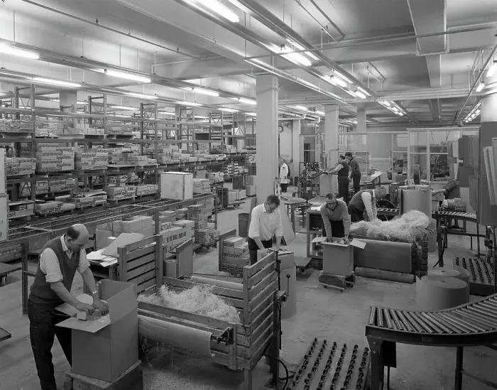 Framed Print : Boxes being packed ready for distribition, Stanley Tools, Sheffield, South Yorkshire, 1967 Framed Print : Boxes being packed ready for distribition, Stanley Tools, Sheffield, South Yorkshire, 1967