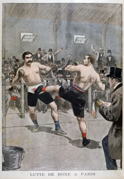 Framed Print : Boxing in Paris, 1899 Framed Print : Boxing in Paris, 1899