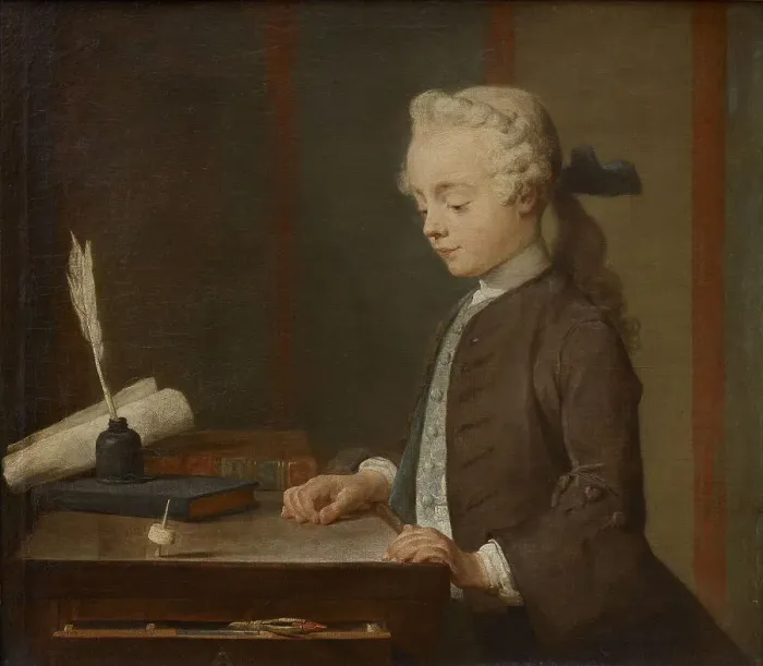 Framed Print : Boy with a Top (A Child with a Teetotum), 1738 Framed Print : Boy with a Top (A Child with a Teetotum), 1738